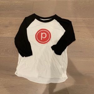 Pure Barre circle p baseball tee